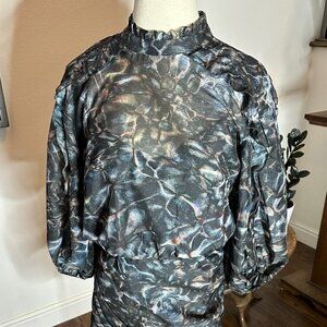 NEW ALLSAINTS Harlee Caladesi Mini Dress – Petrol Blue – NWT – US 8 / UK 12 All